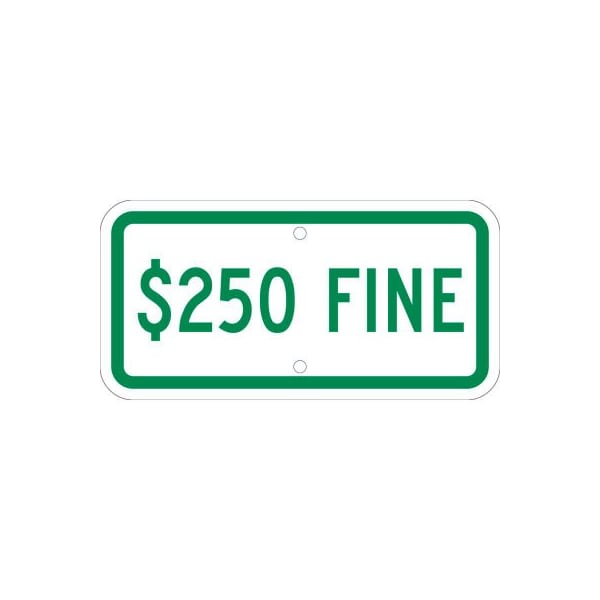 NMC Traffic Sign, 250 Fine, 6in X 12in, White